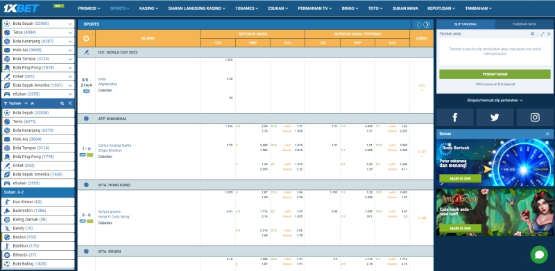 1xbet Malaysia sports betting